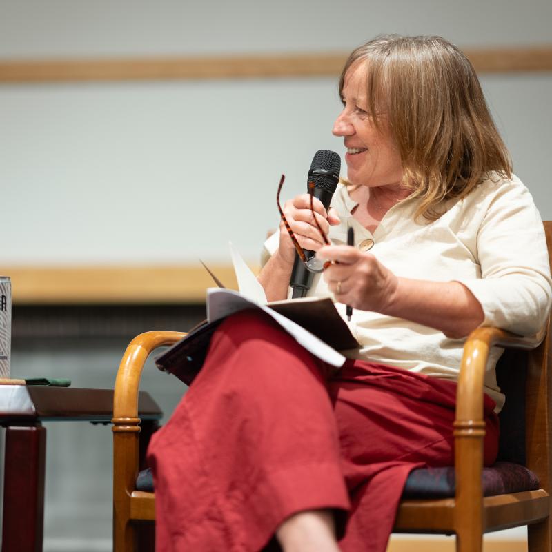 Dr. Catia Confortini speaking at the 2025 Ikeda Forum