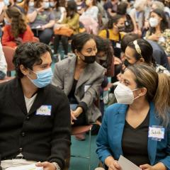 Participants in discussion at the 2022 Ikeda Forum