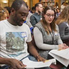 Participants engage in dialogue at the 2018 Ikeda Forum