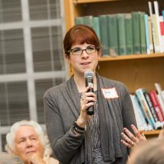 Participant sharing reflection at Ikeda Forum 