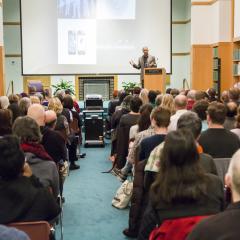 Dr. Ceasar McDowell speaking at the 2016 Ikeda Forum