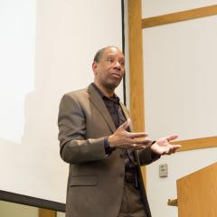 Dr. Ceasar McDowell speaking at the 2016 Ikeda Forum