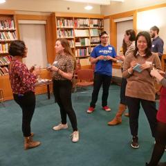 Paired icebreaker during Jan 2020 Dialogue Nights on challenging fear with courage