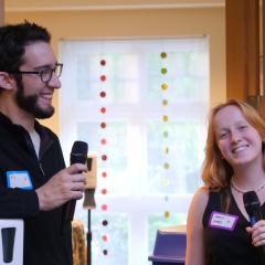 Kip Clark and Sophia Robertson at June 2025 Dialogue Nights Lite