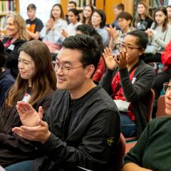 Audience clapping at 2023 Ikeda Forum