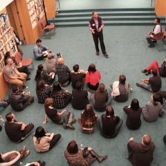 Dr. Ceasar McDowell speaks at Dialogue Nights