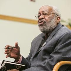 Vincent Harding speaking at the 2013 Ikeda Forum