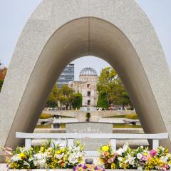 Photo of the Hiroshima Peace Memorial site in Hiroshima, Japan