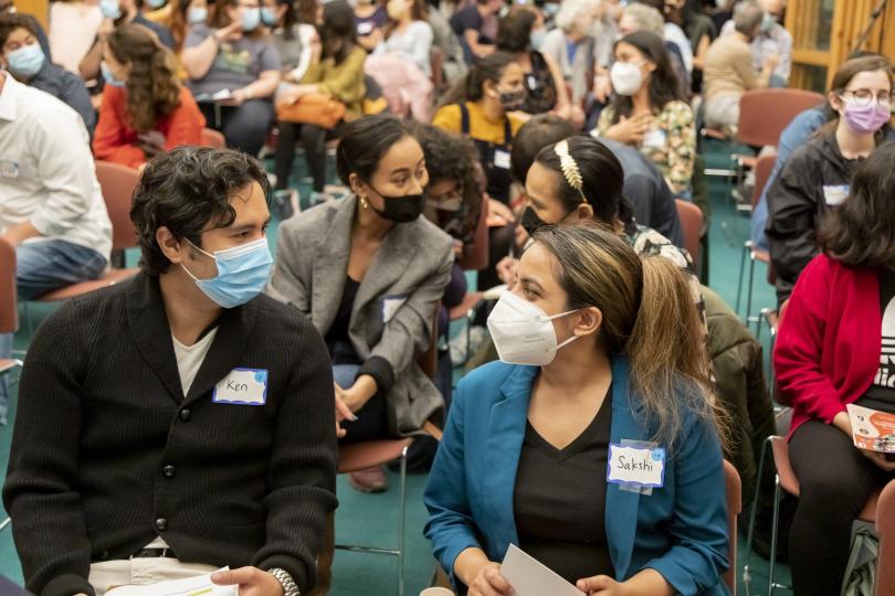 Participants in discussion at the 2022 Ikeda Forum