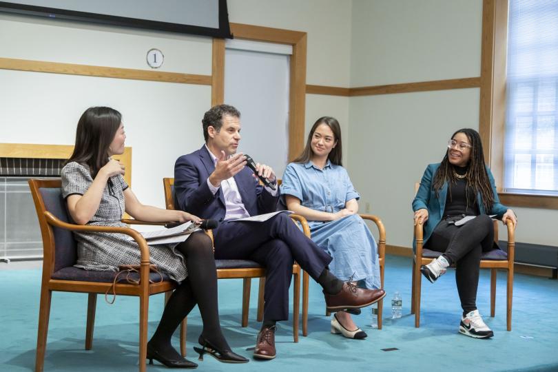 Speakers participating in panel discussion at 2024 Ikeda Forum