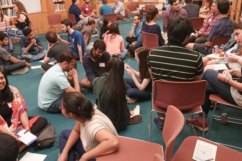 Breakout groups during the Aug 2019 Dialogue Nights on friendship