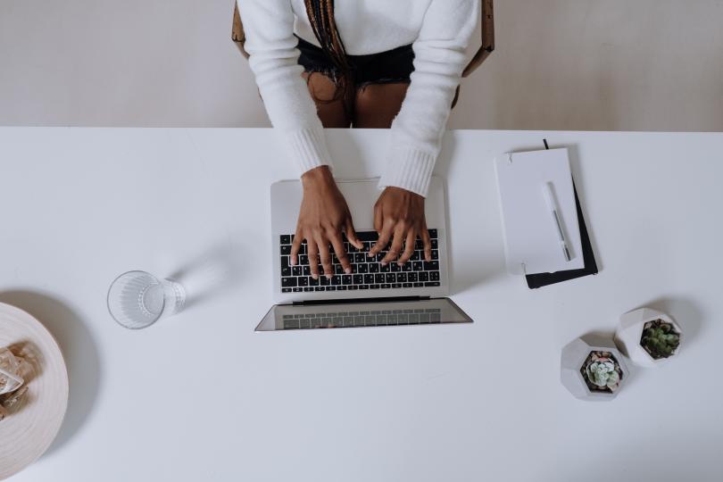 Person using laptop 