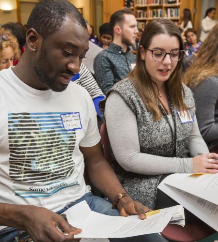 Participants engage in dialogue at the 2018 Ikeda Forum