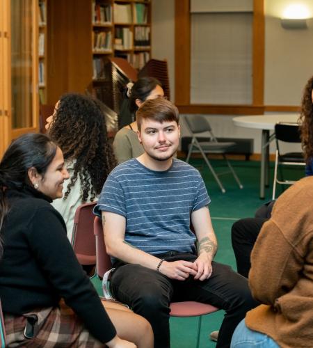 ICYC members in dialogue at the Ikeda Center