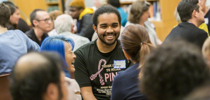Participants engage in dialogue at the 2019 Ikeda Forum