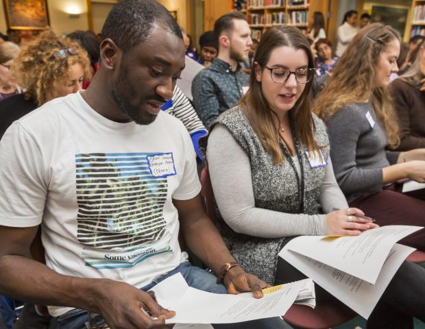 Participants engage in dialogue at the 2018 Ikeda Forum