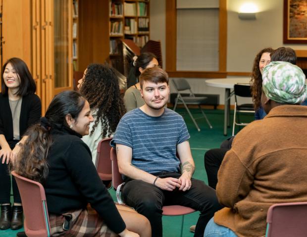 ICYC members in dialogue at the Ikeda Center