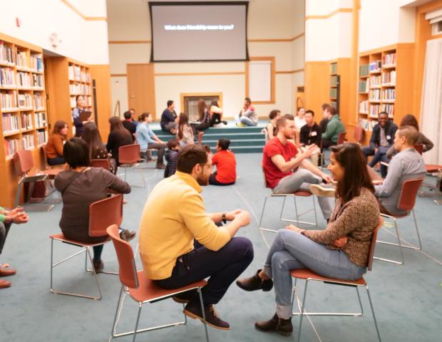 Paired icebreaker during the Dec 2018 Dialogue Nights on love