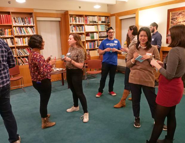 Paired icebreaker during Jan 2020 Dialogue Nights on challenging fear with courage