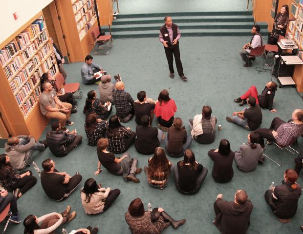 Dr. Ceasar McDowell speaks at Dialogue Nights