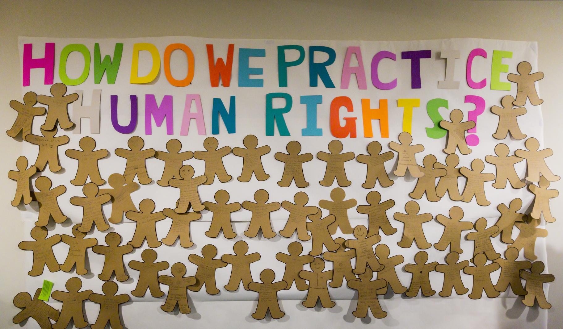 Human rights wall at the 2018 Ikeda Forum