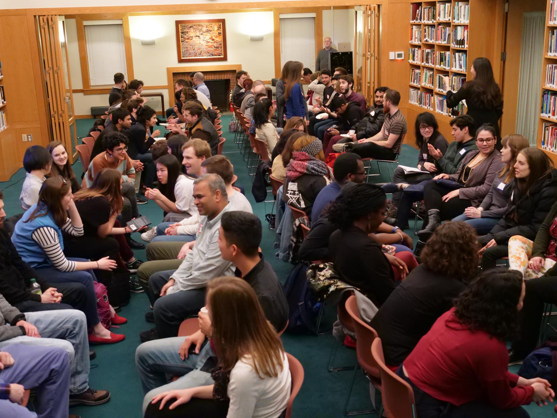 Icebreaker activity during the March 2019 Dialogue Nights on the loneliness epidemic