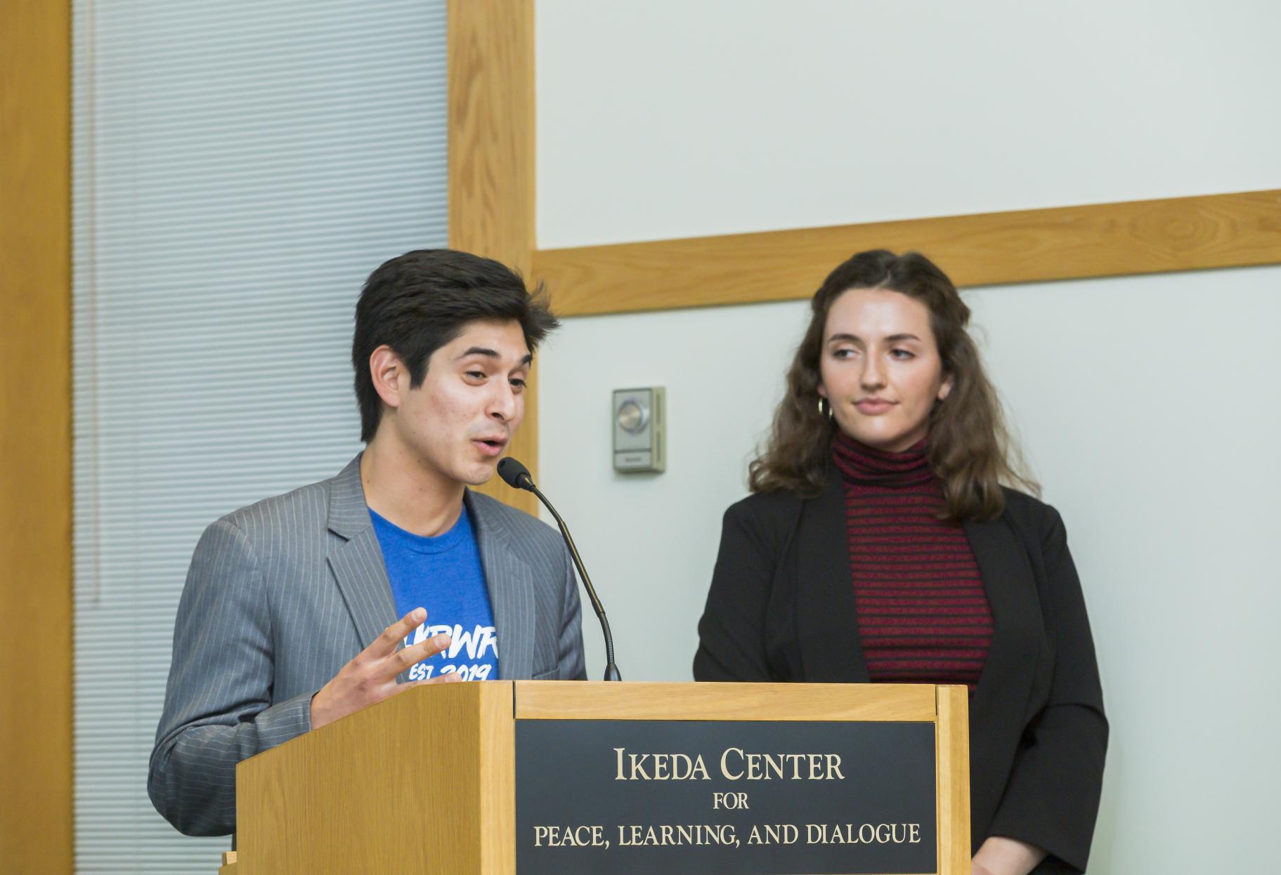 Leandro Molina and Julie Olesky present at the 2019 Ikeda Forum