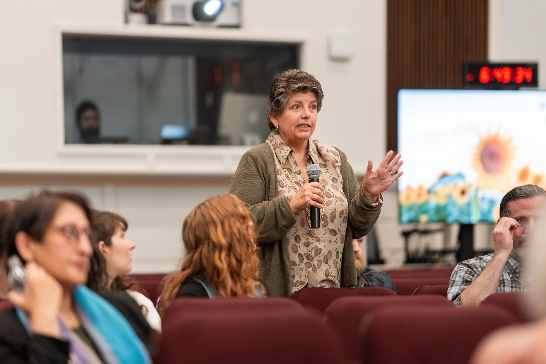 Q&A during the 2025 Educating for Peace Event