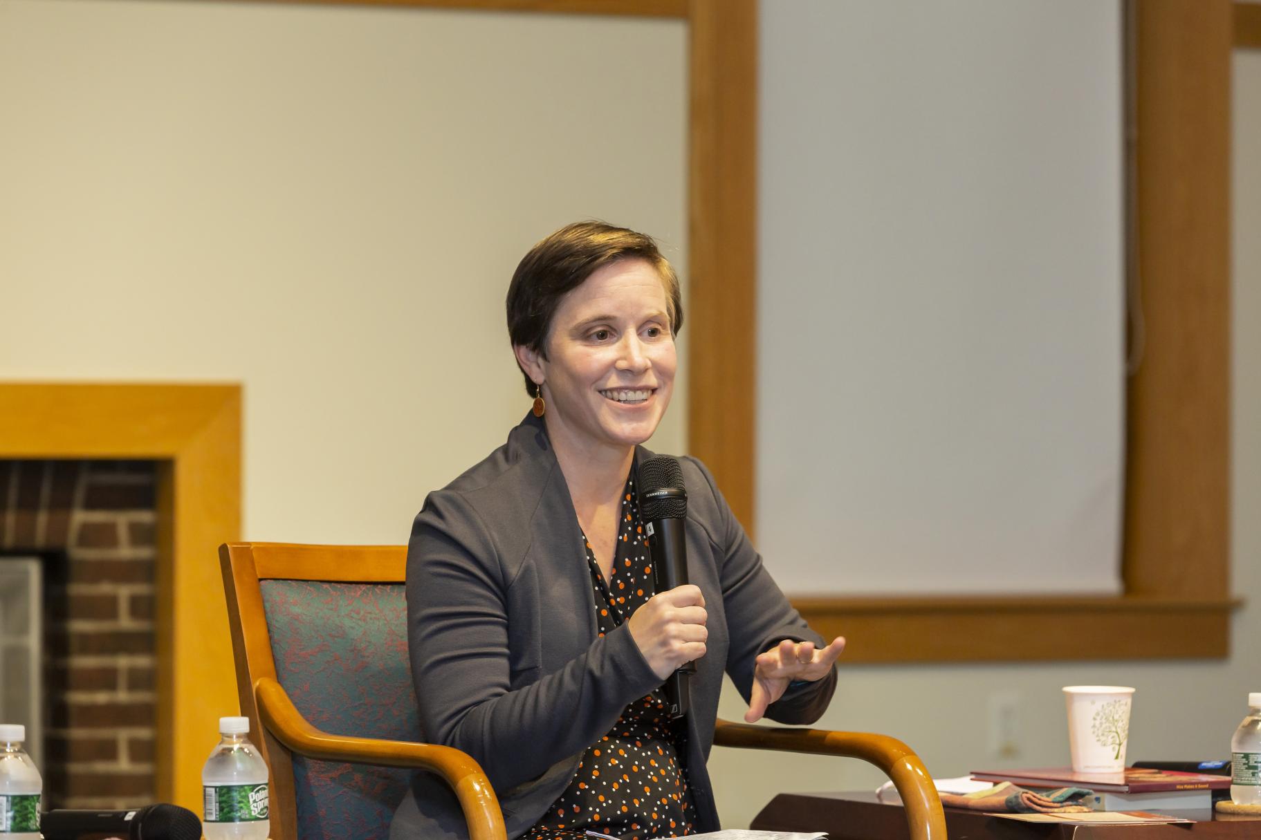 Dr. Karen Ross of UMass Boston speaking at the 2022 Ikeda Forum