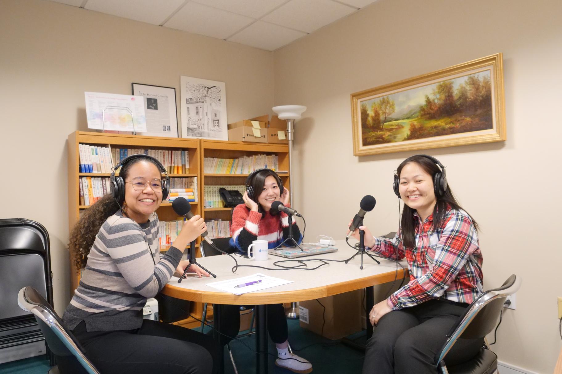 Anri and Preandra in the Dialogue Studio