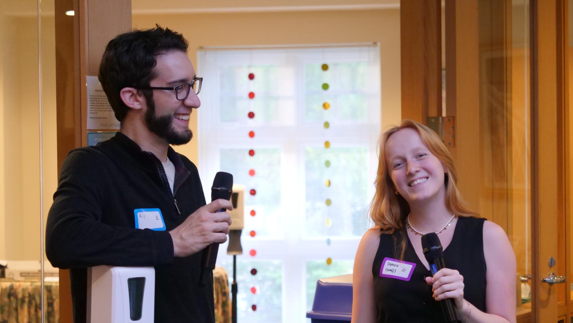 Kip Clark and Sophia Robertson at June 2025 Dialogue Nights Lite