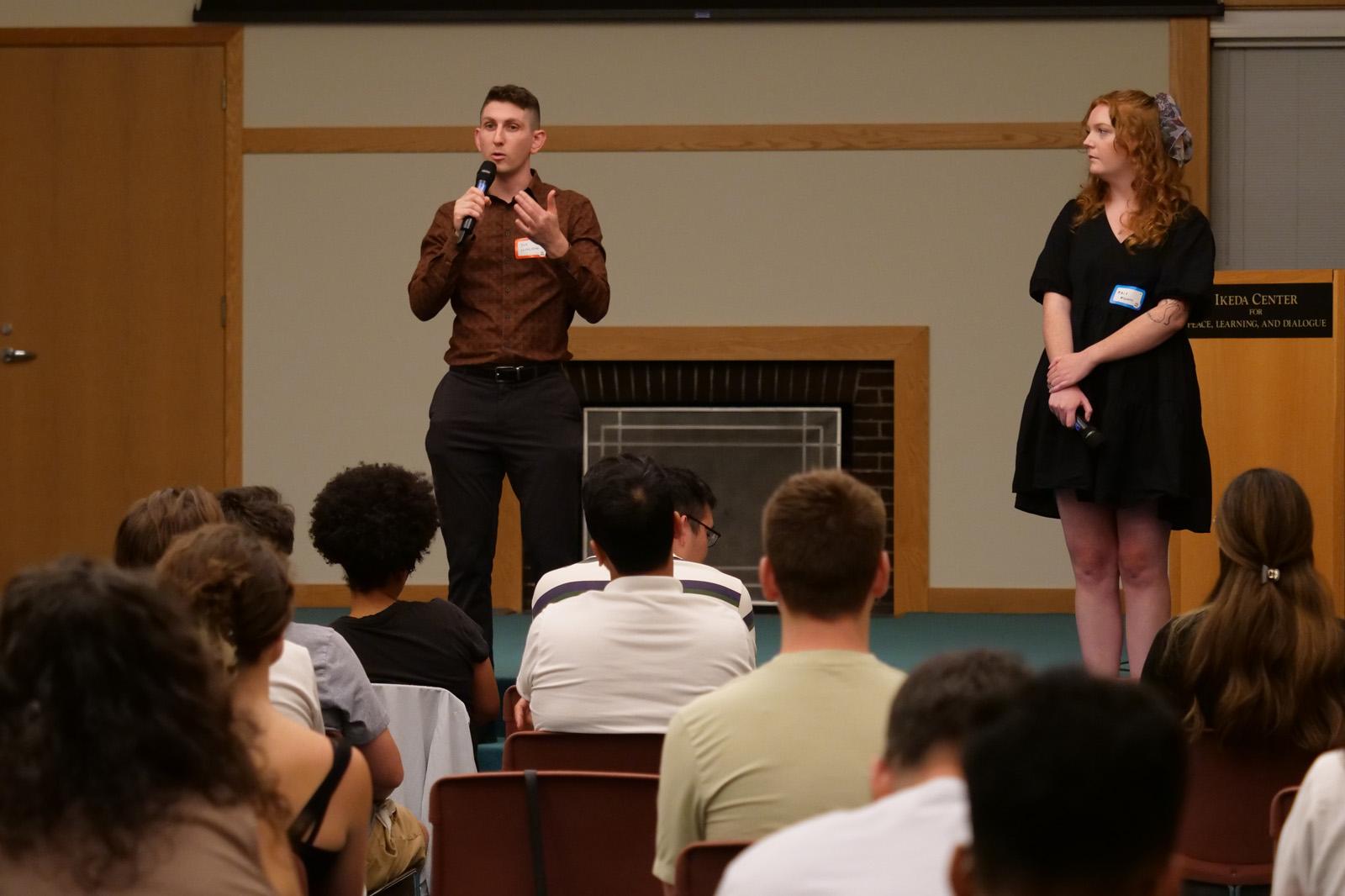 Joe and Molly presenting at Dialogue Nights