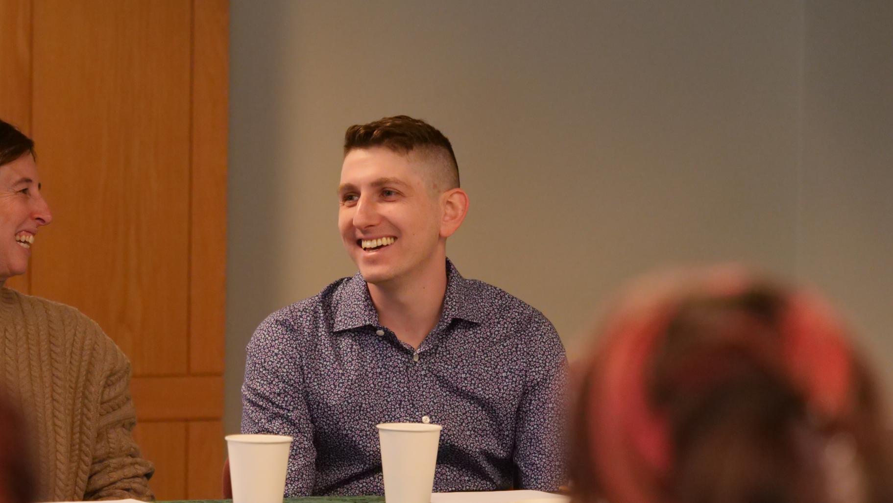 Joe Hodgkin speaking at the 2026 SUA LC exchange