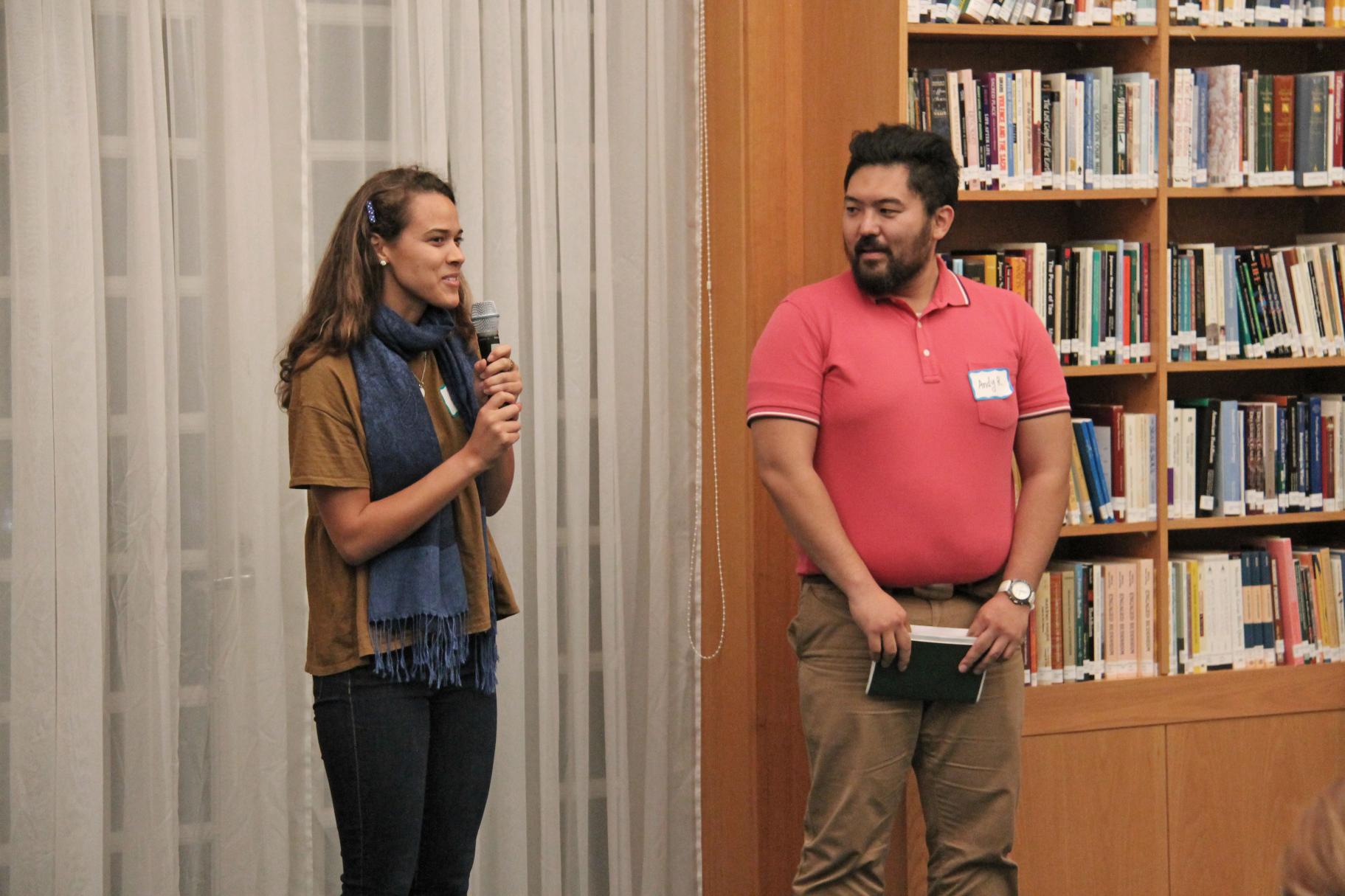 Anna Lane and Andy Reker present at first Dialogue Nights