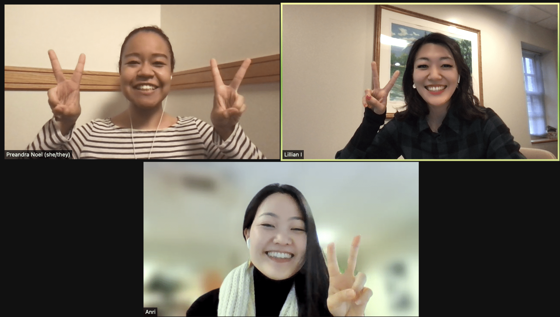 Lillian I, Anri Tanabe, and Preandra Noel on the Dialogue Studio